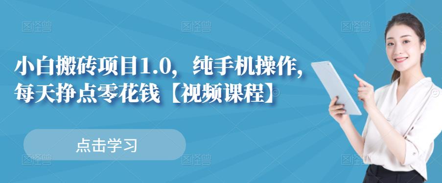 小白搬砖项目1.0，纯手机操作，每天兼职挣点零花钱-芸启轻创