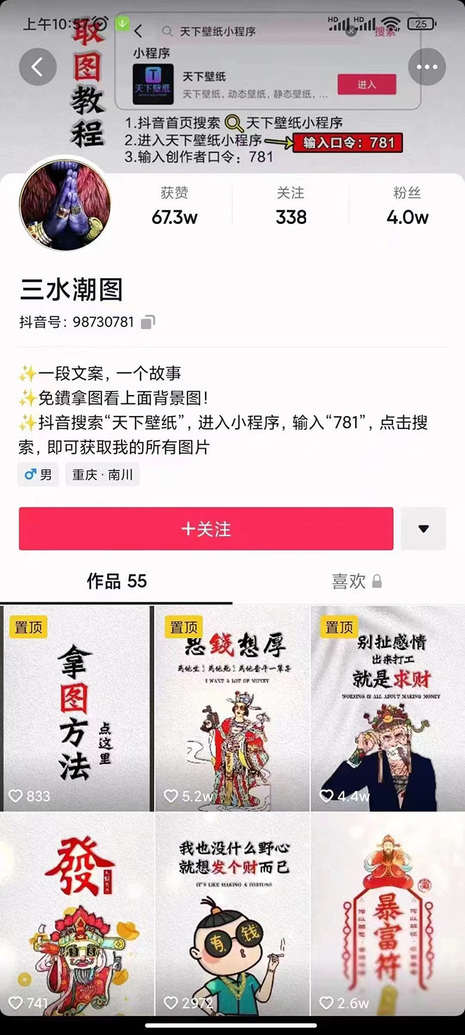 国潮壁纸变现项目，新手可操作日赚200 【素材 软件 教程】-芸启轻创