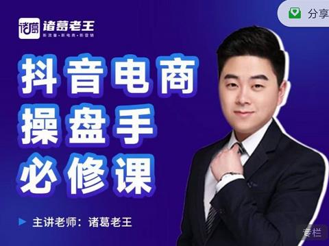 诸葛老王-抖音电商操盘手必修课：顶层设计，​起号破局，爆款运营，数据分析-芸启轻创