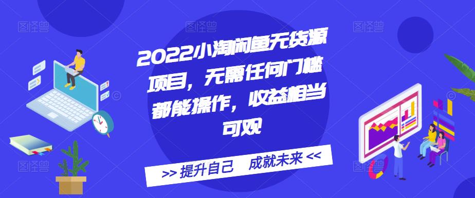 2022小淘闲鱼无货源项目，无需任何门槛都能操作，收益相当可观-芸启轻创