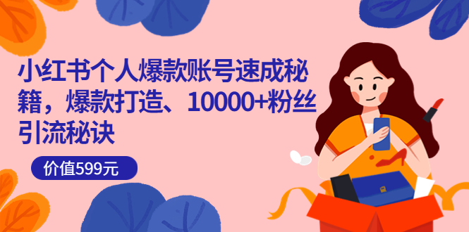 小红书个人爆款账号速成秘籍,爆款打造、10000 粉丝引流秘诀(价值599)-芸启轻创