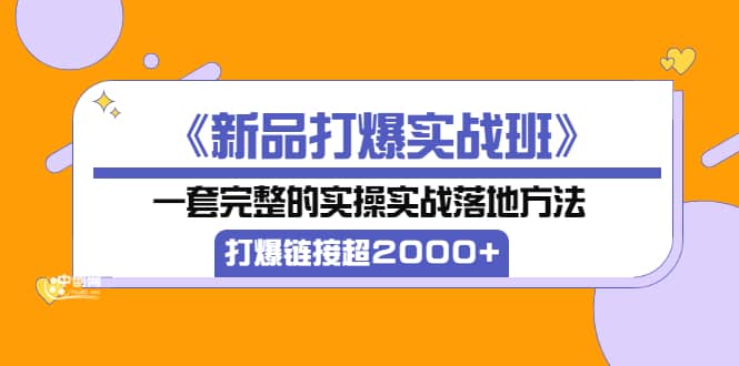 《新品打爆实战班》一套完整的实操实战落地方法，打爆链接超2000 （38节课)-芸启轻创