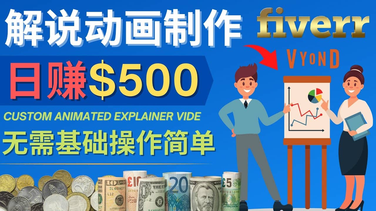 制作解说类动画视频(Animated Explainer)日赚500美元以上 - 0基础可操作-芸启轻创