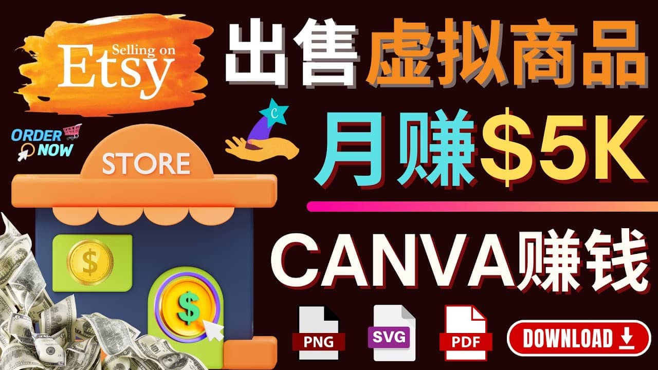通过Etsy出售Canva模板，操作简单，收益高，月赚5000美元-芸启轻创