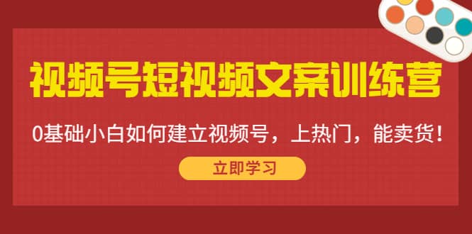 视频号短视频文案训练营：0基础小白如何建立视频号，上热门，能卖货！-芸启轻创