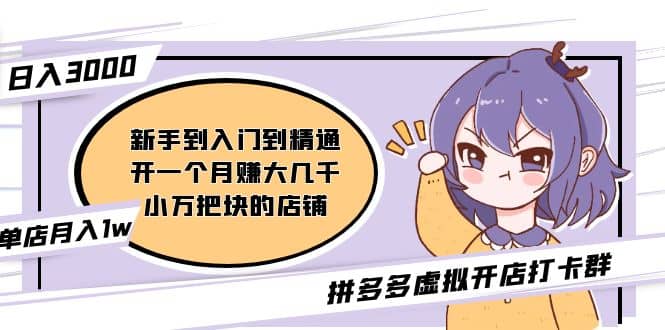 拼多多虚拟开店打卡群：入门到精通（昨日群里有小伙伴3000 ）2月26更新-芸启轻创