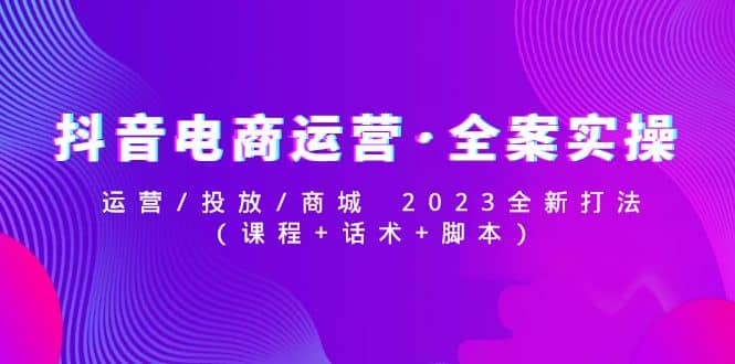 抖音电商运营·全案实操：运营/投放/商城 2023全新打法-芸启轻创