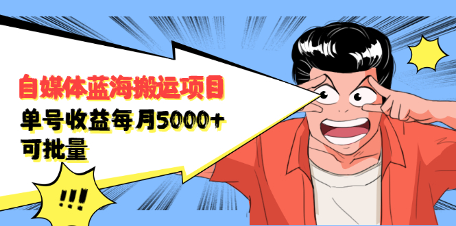 自媒体蓝海搬运项目，价值680元-芸启轻创