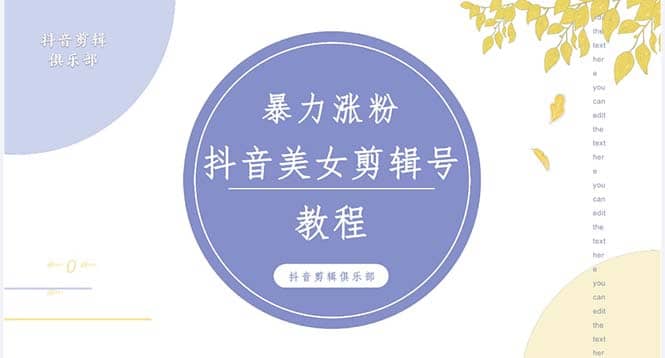 抖音快手暴力涨粉美女混剪视频教程 百分百过原创图片教程 附带违规申诉方法-芸启轻创
