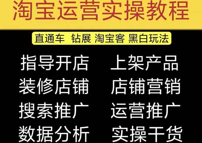 2023淘宝开店教程0基础到高级全套视频网店电商运营培训教学课程（2月更新）-芸启轻创