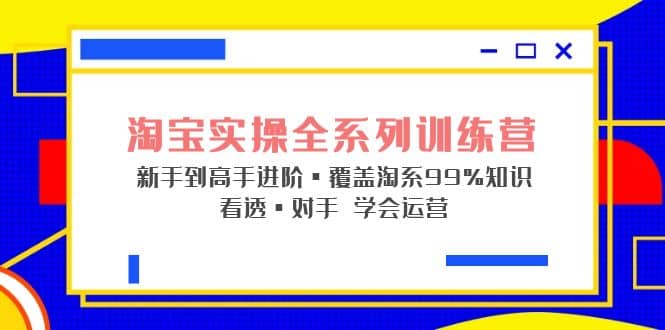 淘宝实操全系列训练营 新手到高手进阶·覆盖·99%知识 看透·对手 学会运营-芸启轻创