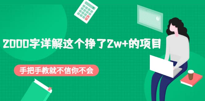 2000字详解这个挣了2w 的项目，手把手教就不信你不会【付费文章】-芸启轻创