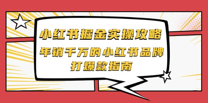小红书掘金实操攻略，年销千万的小红书品牌打爆款指南-芸启轻创