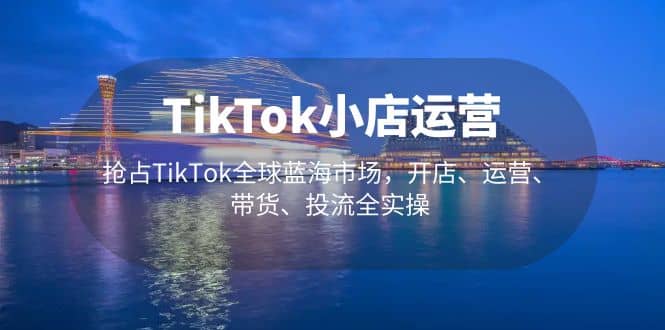 TikTok小店运营 抢占TikTok全球蓝海市场，开店、运营、带货、投流全实操-芸启轻创