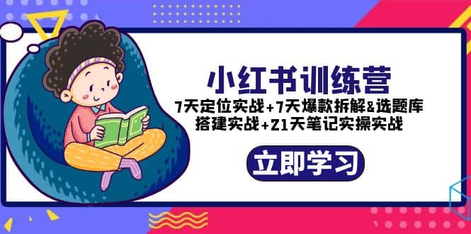 小红书训练营：7天定位实战 7天爆款拆解 选题库搭建实战 21天笔记实操实战-芸启轻创