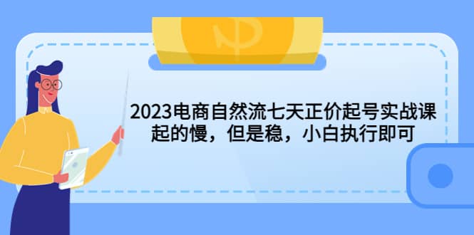 2023电商自然流七天正价起号实战课：起的慢，但是稳，小白执行即可-芸启轻创