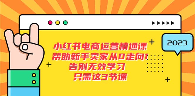 小红书电商·运营精通课,帮助新手卖家从0走向1 告别无效学习(7节视频课)-芸启轻创