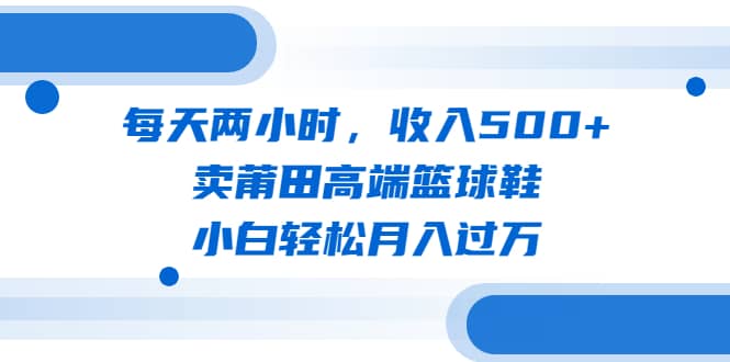 每天两小时，收入500 ，卖莆田高端篮球鞋，小白轻松月入过万（教程 素材）-芸启轻创