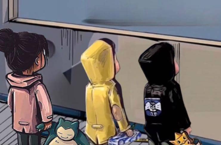 橱窗看车男孩汽车头像制作项目-芸启轻创