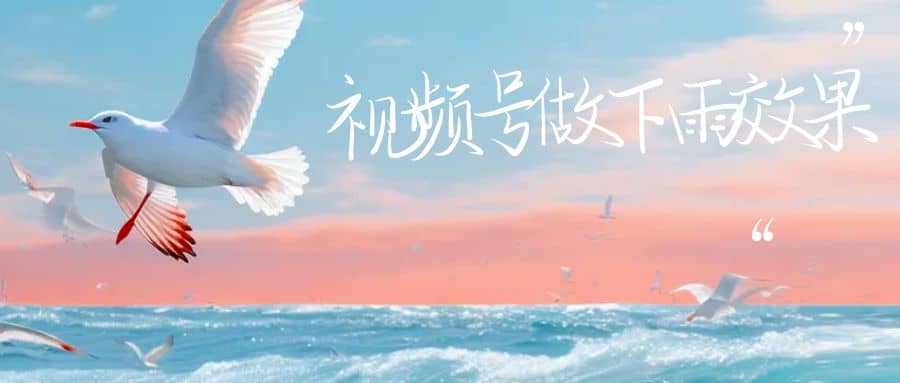 视频号做下雨视频一个账号一周涨粉10W 年入100w-芸启轻创