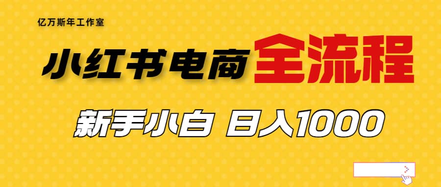 外面收费4988的小红书无货源电商从0-1全流程，日入1000＋-芸启轻创