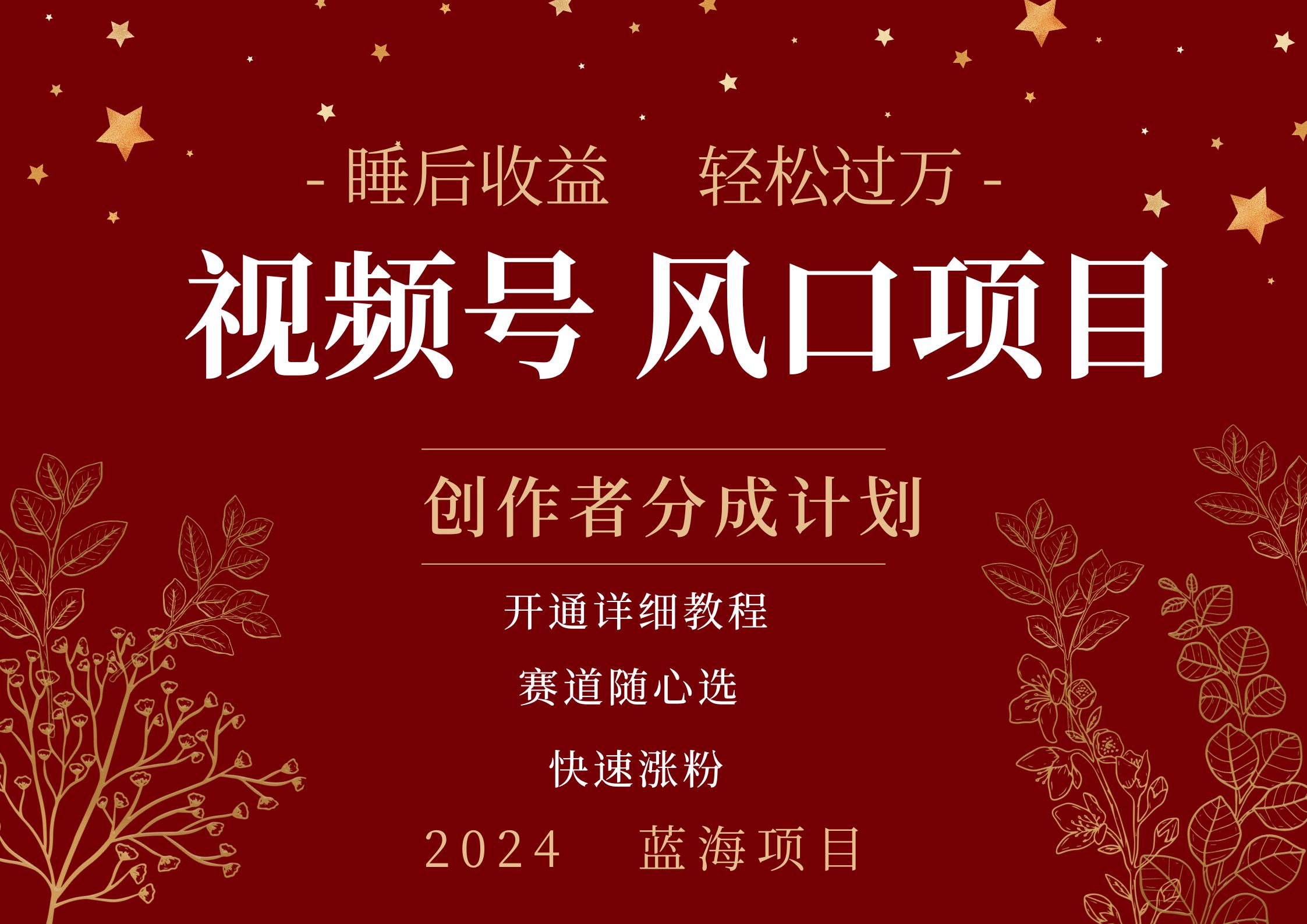 拥有睡眠收益的微信视频号大风口项目,轻松月入过万+,多赛道选择,可矩阵,玩法简单轻松上手-芸启轻创