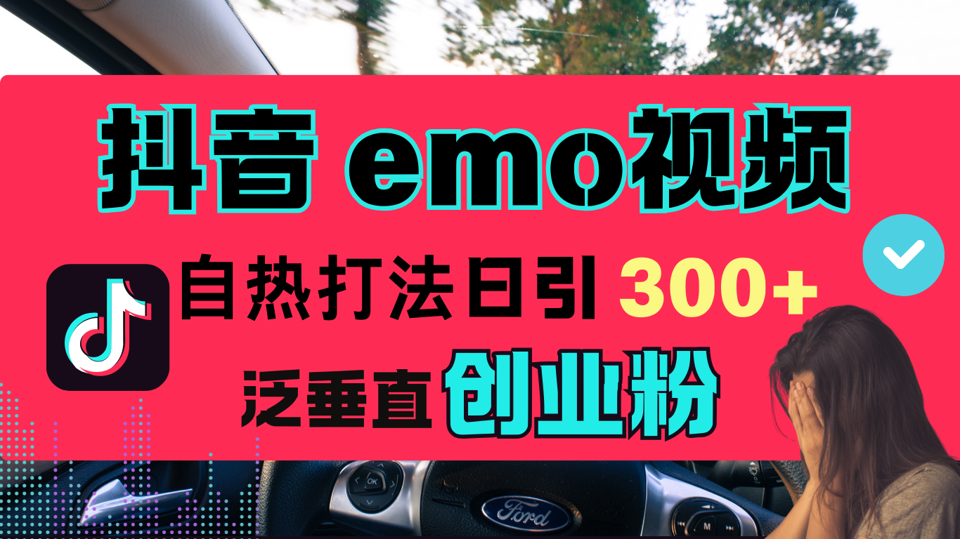 抖音“EMO视频”自热流打法，日引300+泛垂直创业粉-芸启轻创