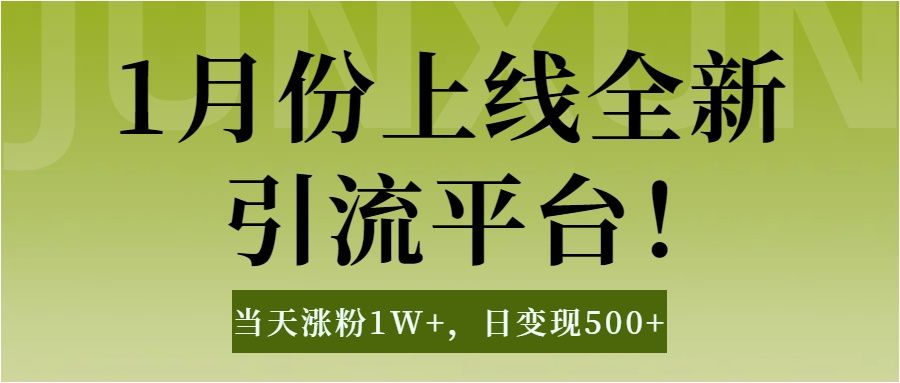 1月上线全新引流平台,当天涨粉1W+,日变现500+工具无脑涨粉,解放双手操作简单-芸启轻创