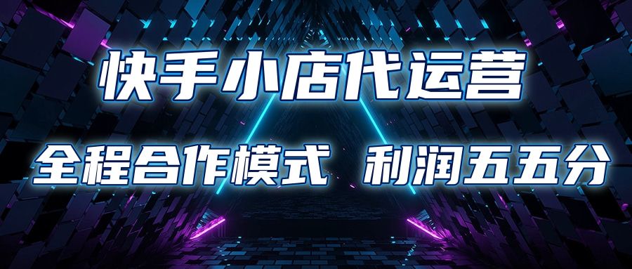 快手小店代运营 限时托管计划合作模式 利润五五分成-芸启轻创