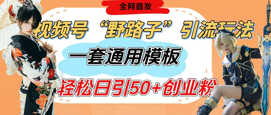 视频号“野路子”玩法，评论区疯狂截流，一套模板单日单号引流50+创业粉-芸启轻创