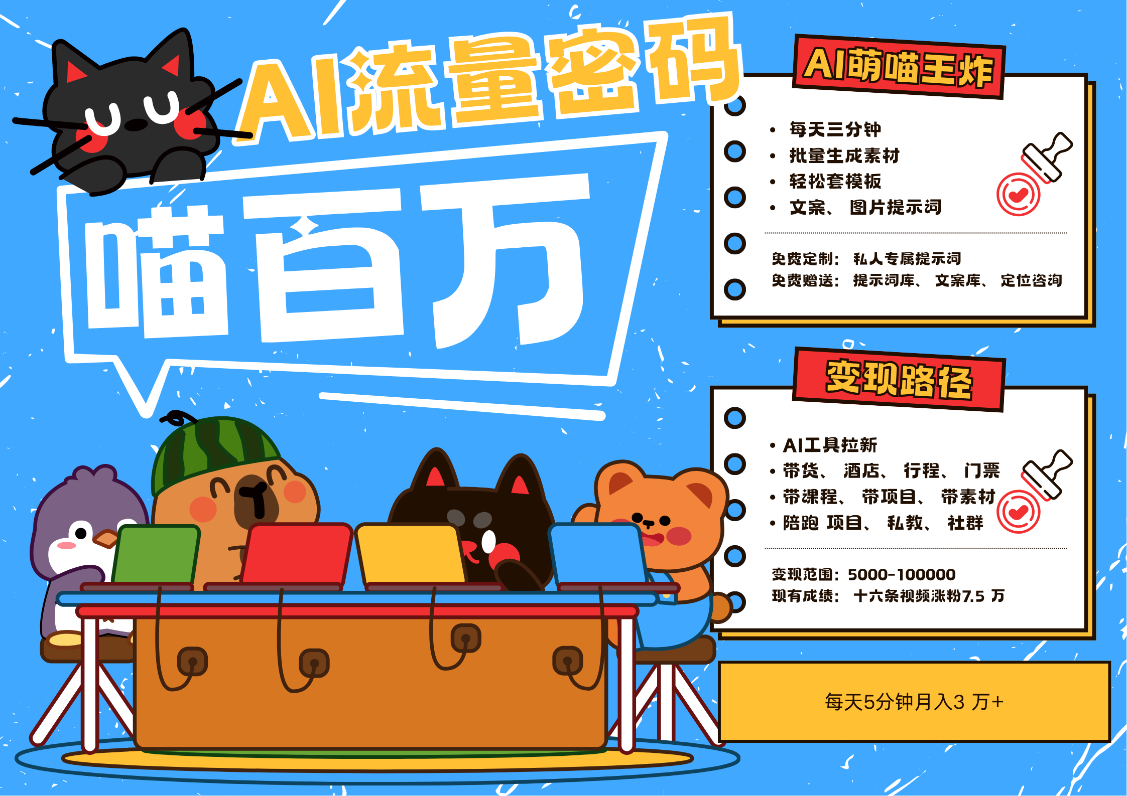 AI+宠物+旅行2025最火流量密码 轻松用AI宠物做文旅账号 可带货，带酒店，可以带行程，旅行社 小白三分钟学会 N种变现渠道 月入五位数  管道收益-芸启轻创