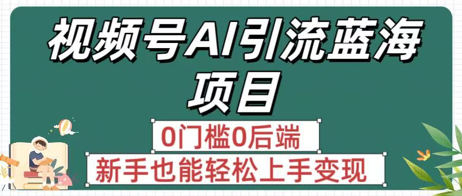 疯传！视频号AI引流蓝海项目，0门槛0后端，新手也能轻松上手变现-芸启轻创