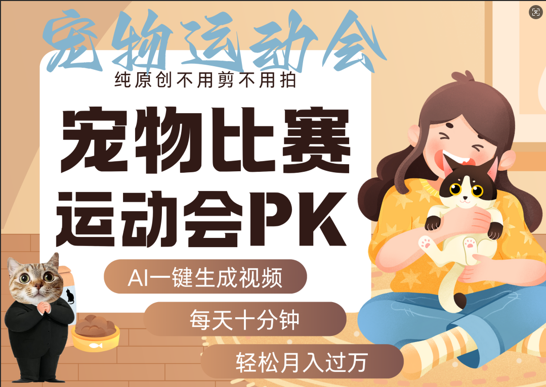 AI萌宠运动员跳水 射击  篮球  足球比赛   每天十分钟 附详细提示词文案库  代替做素材 卖提示词 卖虚拟资料  卖宠物产品 做宠物私人定制产品  带徒弟 带陪跑 卖课  创作者分成 月入5W+-芸启轻创