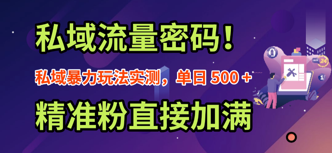 私域流量密码！私域暴力玩法实测，单日 500 + 精准粉直接加满-芸启轻创