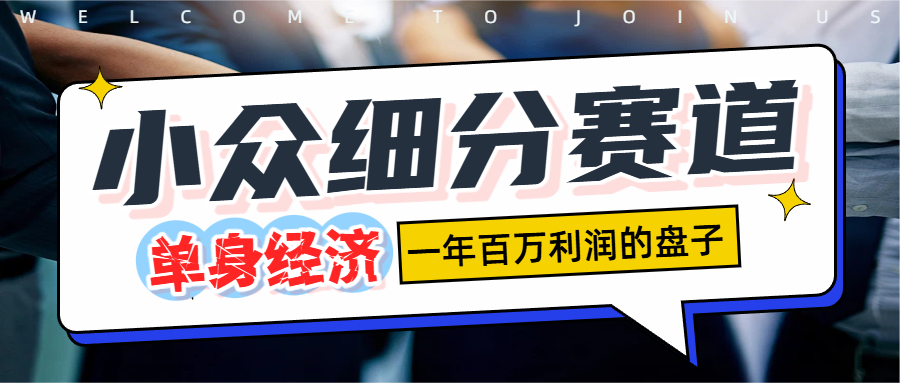 单身经济赛道，一天1000+-芸启轻创