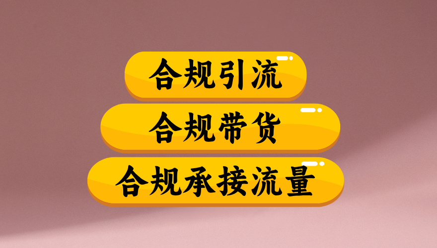 合规引流、合规并且高效地做带货、合规承接流量(揭秘)-芸启轻创