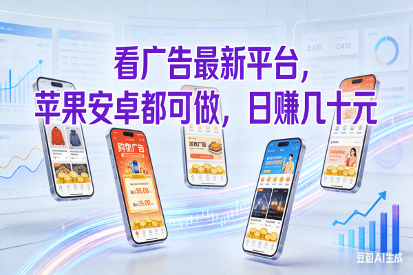 看广告最新平台，苹果安卓都可做，日赚几十元-芸启轻创