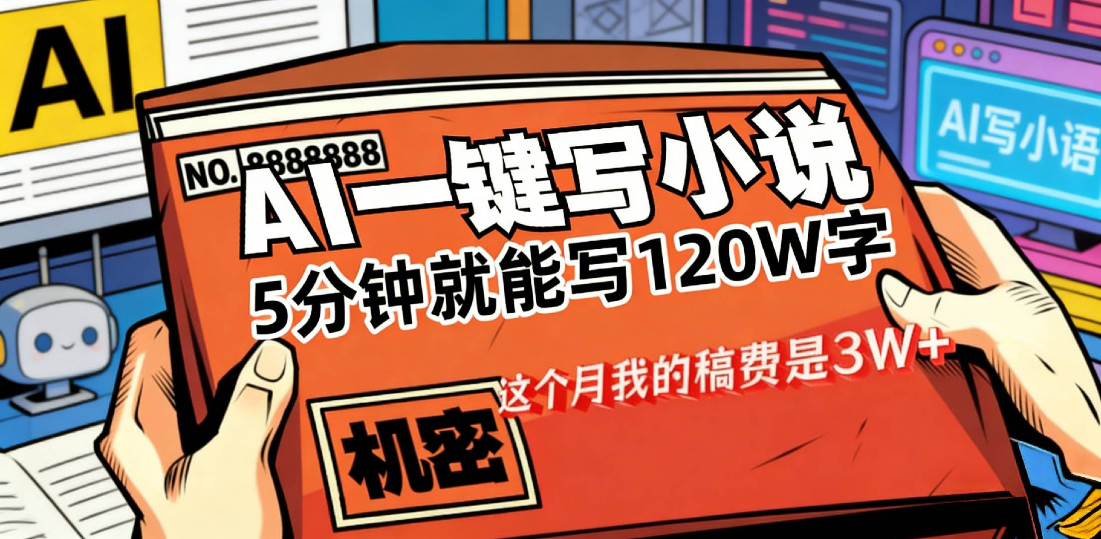 这个月我的稿费又是3W+，用AI写小说真的是太牛了，5分钟就能120W字-芸启轻创