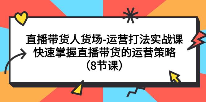 直播带货人货场-运营打法实战课：快速掌握直播带货的运营策略（8节课）-芸启轻创