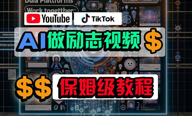 利用AI制作励志视频，在YouTube和TikTok赚钱，小白可做（附工具）-芸启轻创