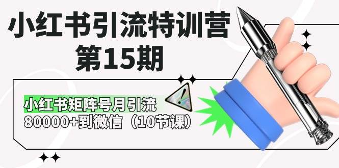 小红书引流特训营-第15期,小红书矩阵号月引流80000+到微信(10节课)-芸启轻创