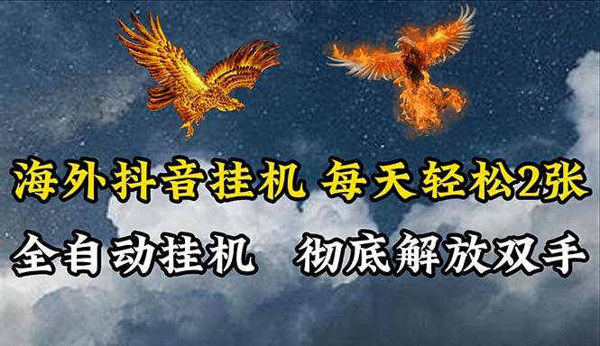 海外抖音挂机，全自动挂机，每天轻松两张-芸启轻创