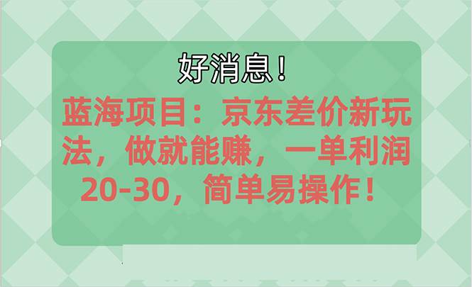 越早知道越能赚到钱的蓝海项目：京东大平台操作，一单利润20-30，简单...-芸启轻创