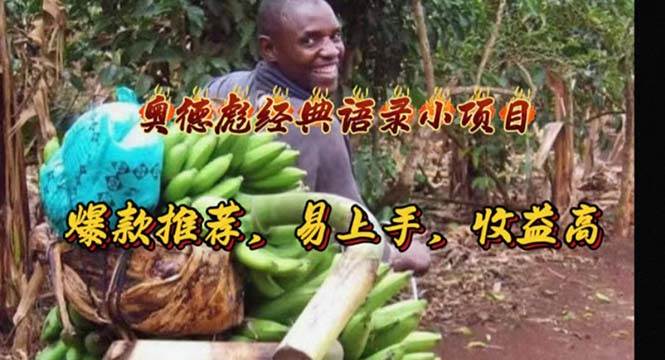 奥德彪经典语录小项目，爆款推荐，易上手，收益高-芸启轻创