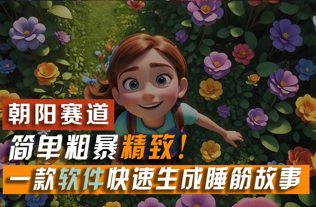 利用一款软件5分钟一条爆款睡前故事，简单粗暴精致！小白月入2w+-芸启轻创
