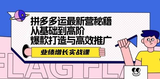 拼多多运最新营秘籍：业绩 增长实战课，从基础到高阶，爆款打造与高效推广-芸启轻创